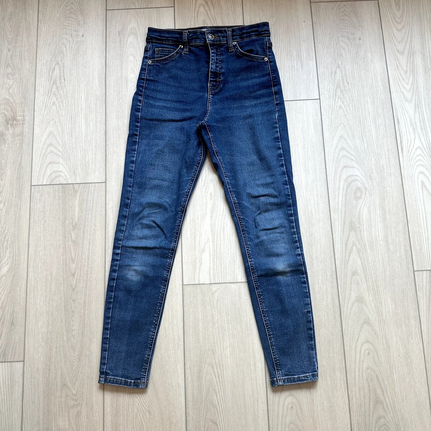 Topshop Jamie medium wash high waisted skinny jeans jeggings