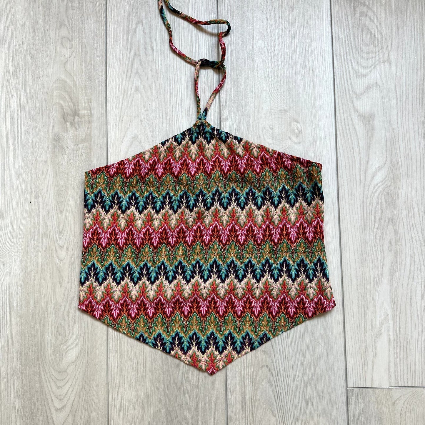 Urban Outfitters Harmonie handkerchief halter 70s inspired knit tank top