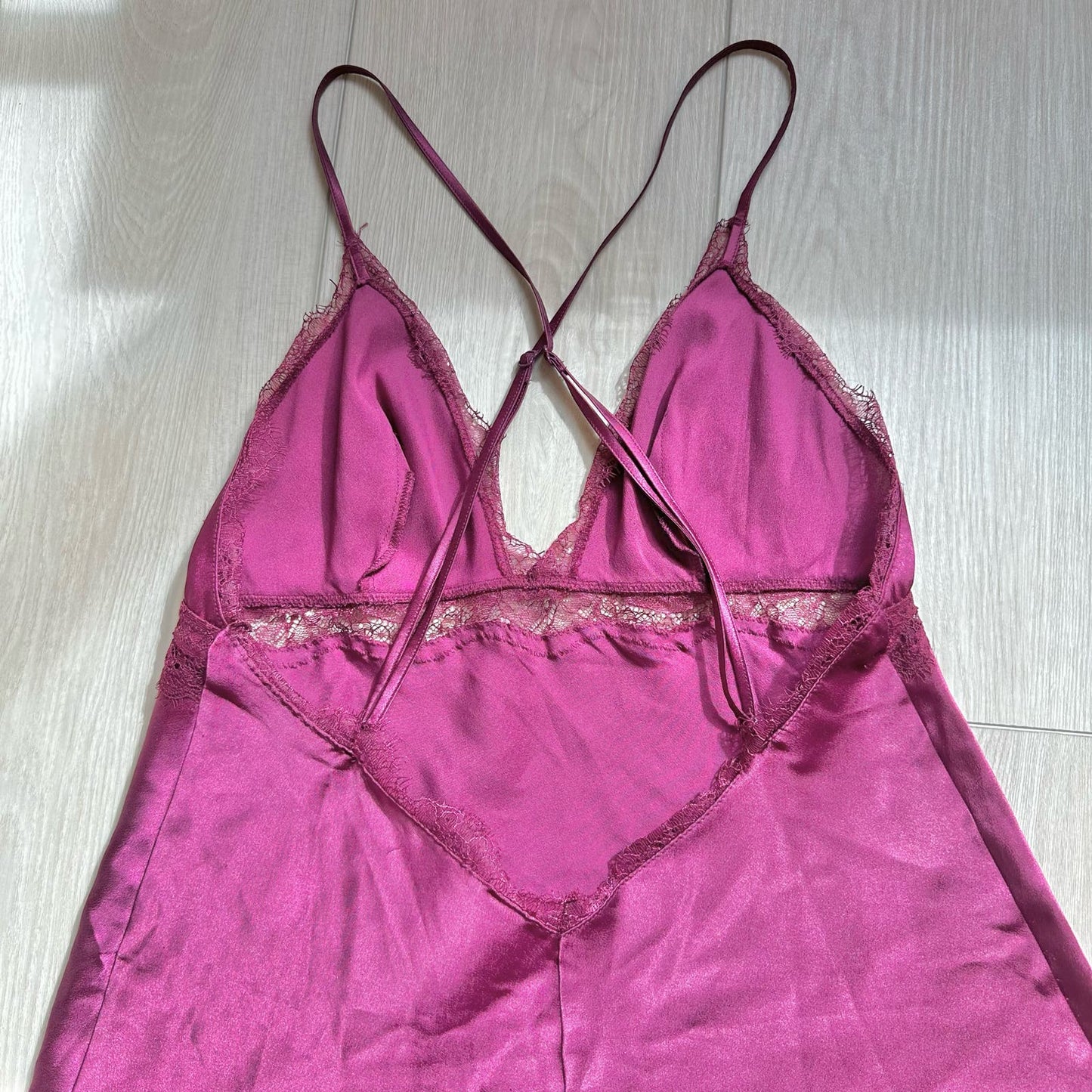 Victoria's Secret purple satin lace lingerie dress