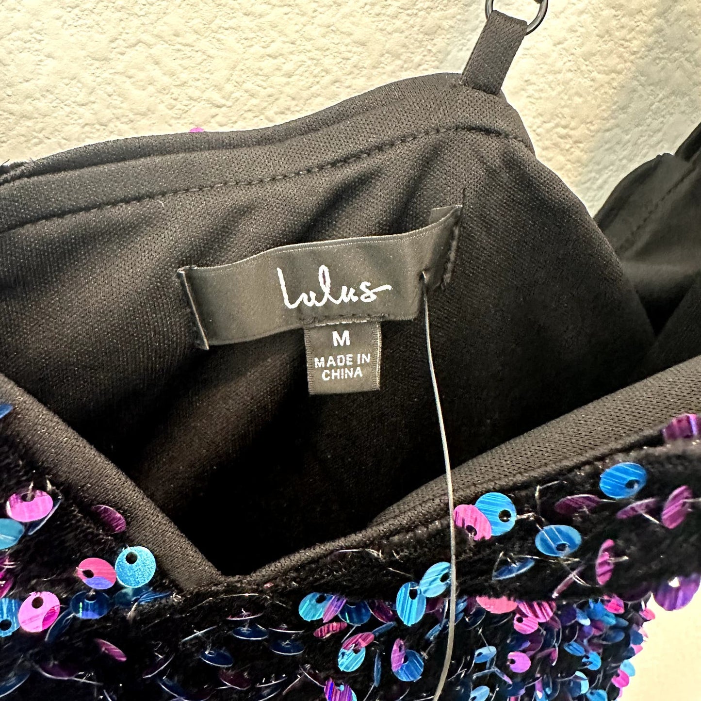 Lulus Dazzling Mood black blue purple velvet sequin bodycon mini dress