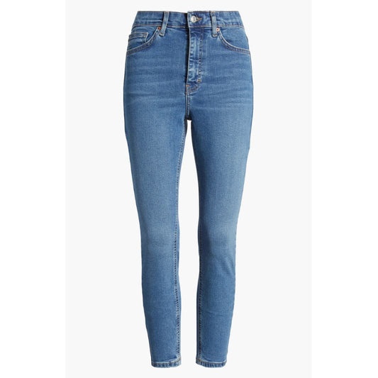 Topshop Jamie medium wash blue high waisted skinny jeans