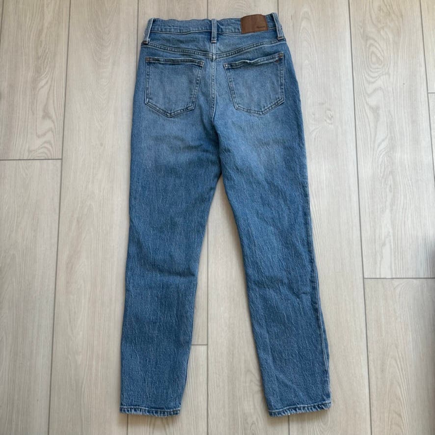 Madewell The Perfect Vintage Jean medium wash straight leg high waisted jeans