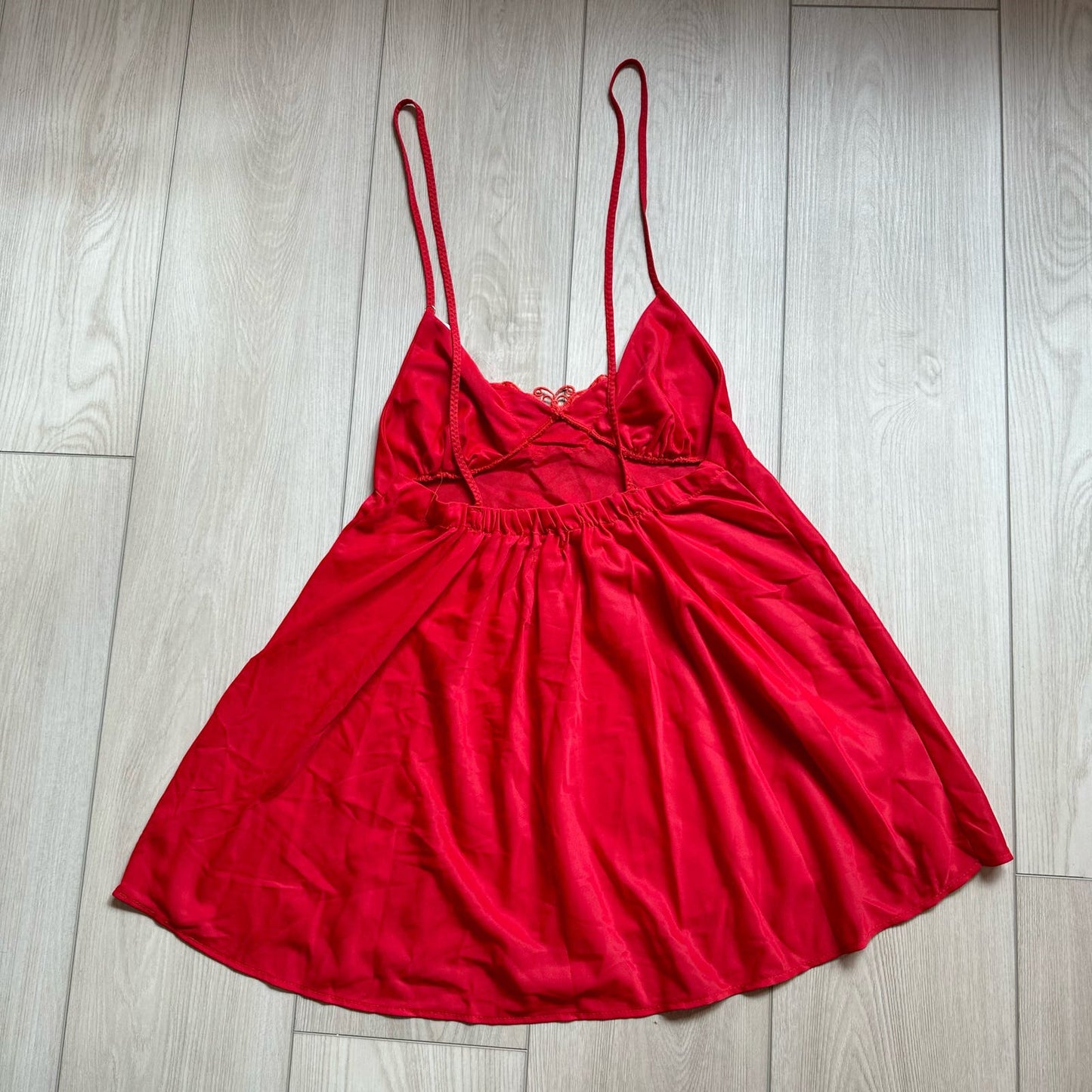 Y2k red butterfly lingerie dress