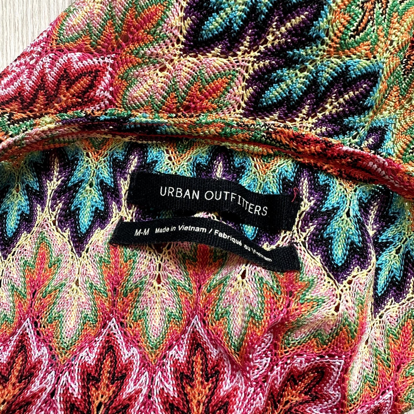 Urban Outfitters Harmonie handkerchief halter 70s inspired knit tank top