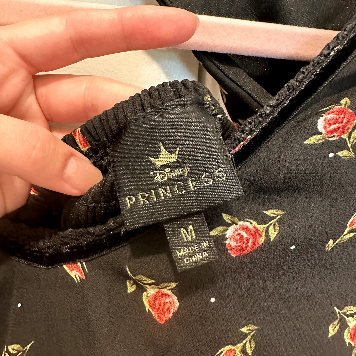 Disney Princess floral rosebud bell sleeve cutout romper