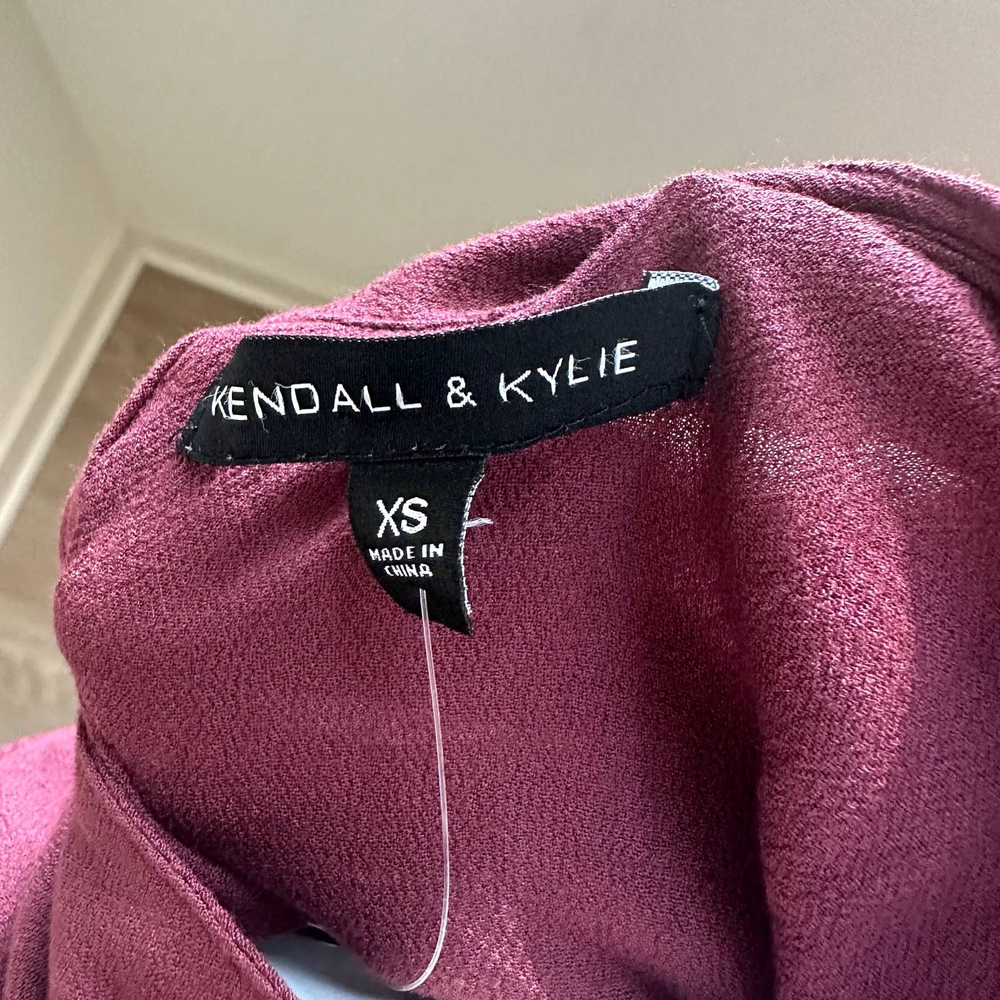 Kendall & Kylie burgundy choker cut out sleeveless plunge romper